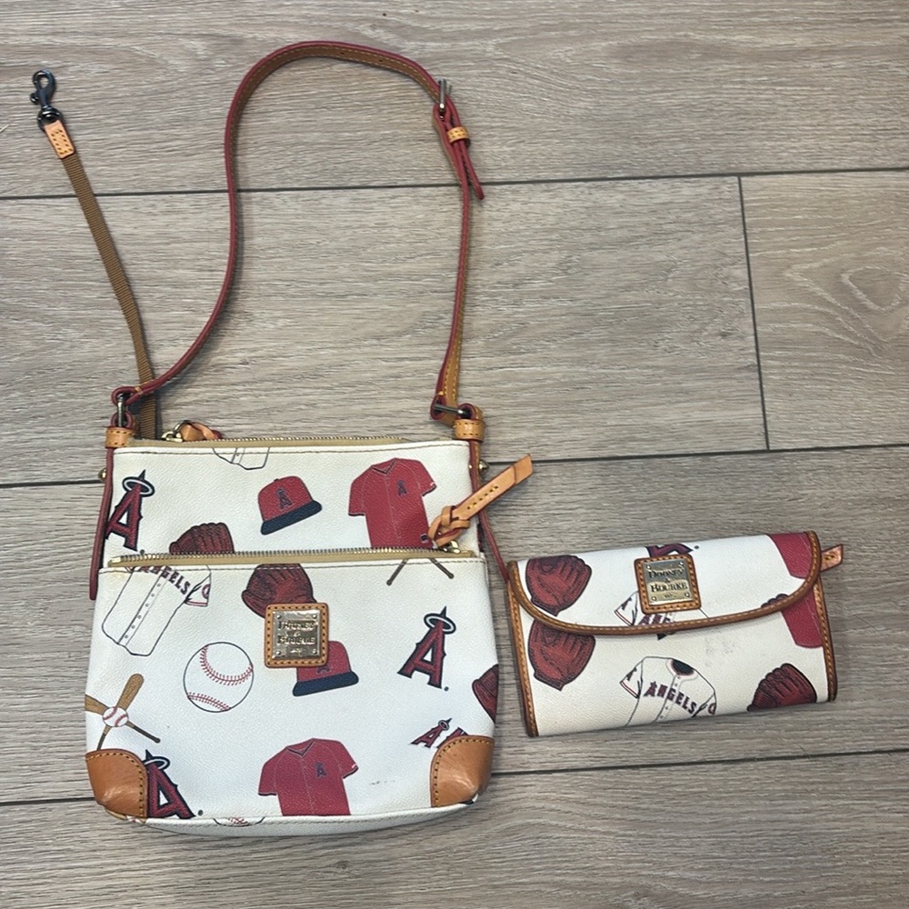 Dooney & Bourke Los Angeles Angels purse and wallet